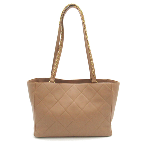 Chanel Bag Tote Beige Shoulder Leather - Picture 1 of 10